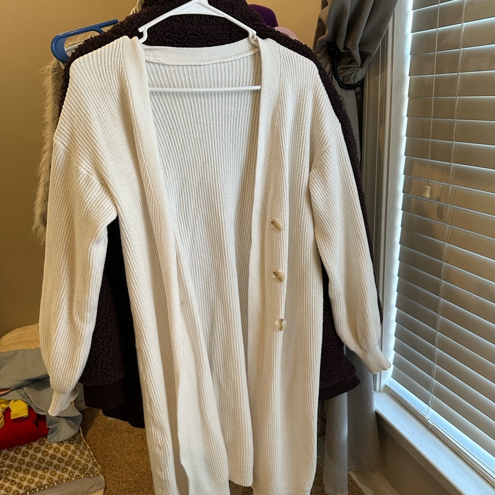 Chicwish Cream Buttoned Cardigan
